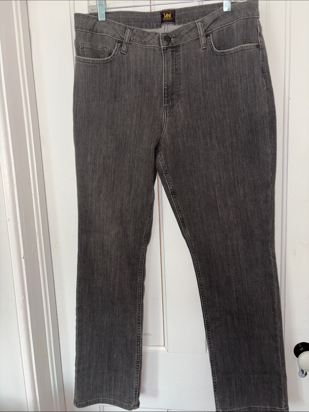 Lee Charcoal Gray Straight Jeans